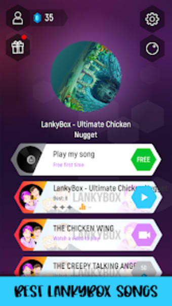 LankyBox Tiles Hop Music