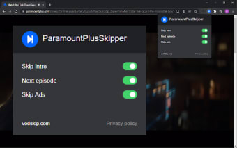 Paramount Plus Skipper: skip intros & recaps