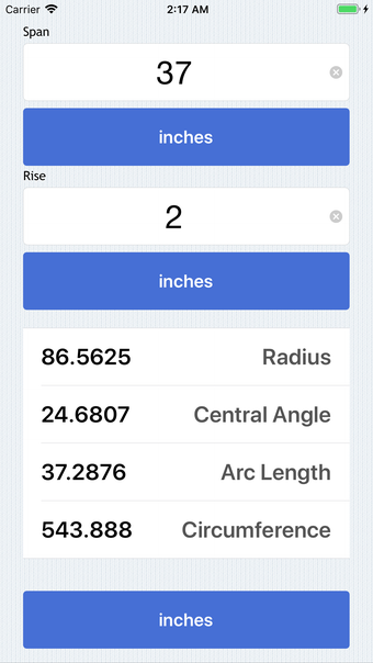 Radius Calculator