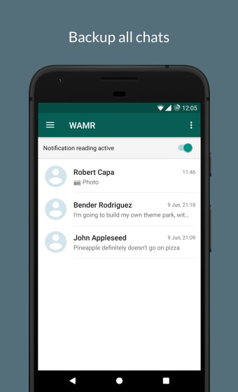 WAMR - Recover deleted messages  status download