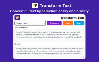 Transform Text