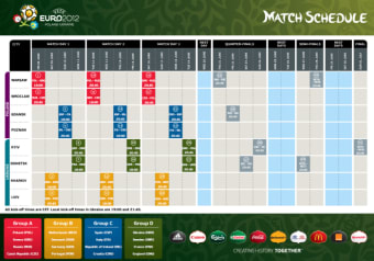 UEFA EURO 2012 Calendar