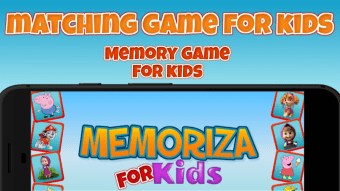 Memory matching game for kids
