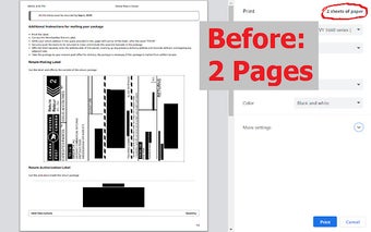 Single-Page Amazon Return Labels