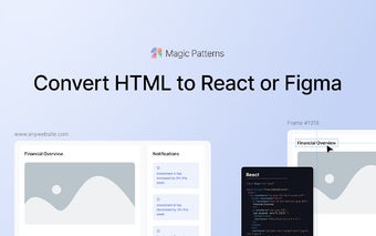 HTML to React & Figma by Magic Patterns