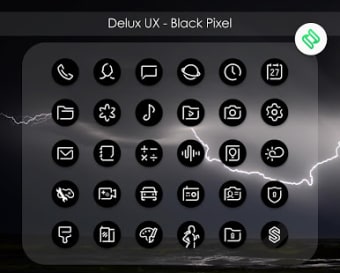 Delux Black - Round Icon Pack
