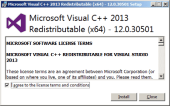 Visual C++ Redistributable Packages for Visual Studio 2013