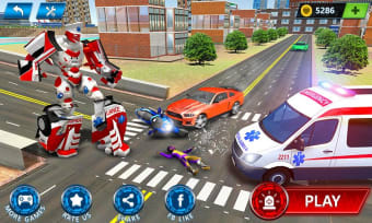 Ambulance Robot City Rescue Game