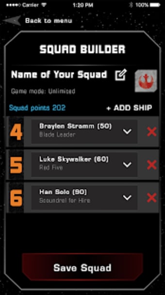 XWing Squad Builder by FFG