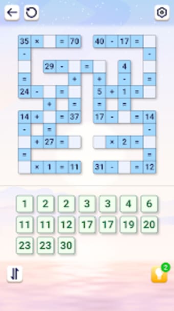 Math Crossword - Number Puzzle