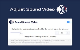 Adjust Sound Video