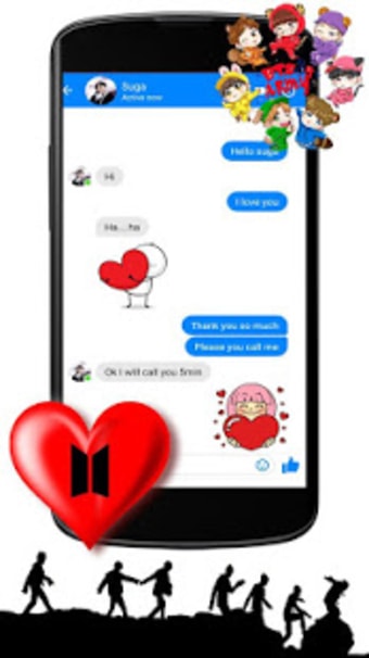 BTS fake chat game - chat messenger