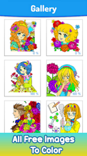 Anime Manga Paint Color Book