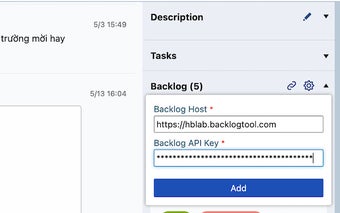 Backlog lightweight for Chatwork