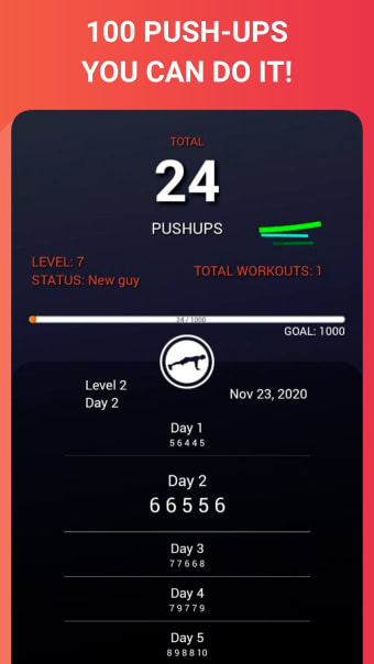 100 Push-ups Workout plan BeStronger 2021