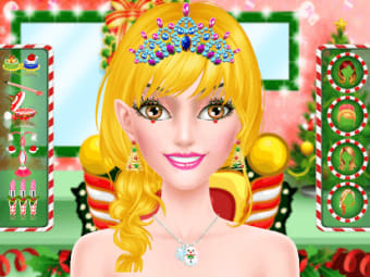 Christmas Princess Makeup and Dress Up Salon Game