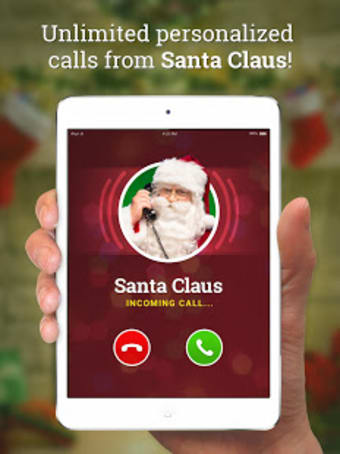 Message from Santa video  call simulated