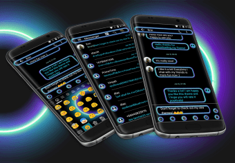 SMS Messages Retro Blue Theme