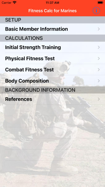 Fitness Calc for Marines