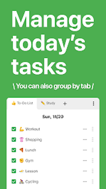 Daily Checklist - Todays ToDo