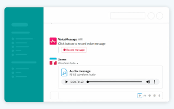 Voice messaging for Slack
