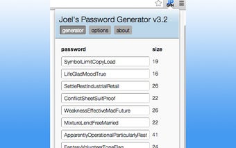 Joel's Password Generator