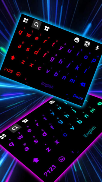 LED Colors Keyboard Background