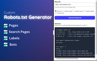 2024 » Custom Robots.txt Generator for Blogger