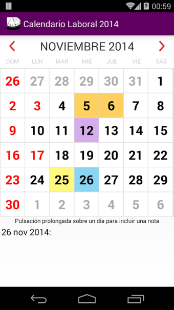 Calendario 2014 Colombia