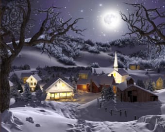 3D Winter Wonderland Animated Wallpaper