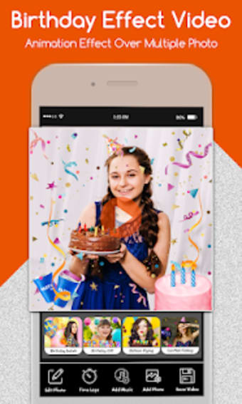 Happy Birthday Photo Effect Video Animation Maker สำหรับ Android
