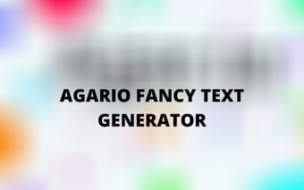 Agario Fancy Text Generator