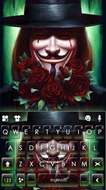 Anonymous Man Smile Keyboard Theme