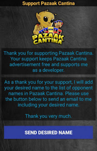 Support Pazaak Cantina
