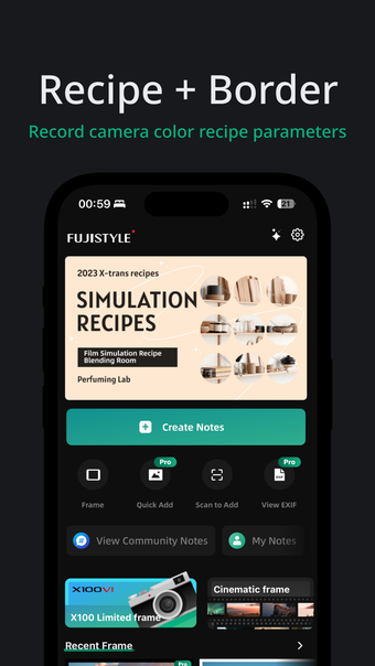 FujiStyle - Film Recipes Frame