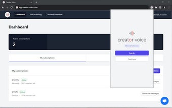 Creator Voice Extension