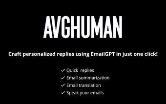 Avghuman: Email Writer, EmailGPT for Gmail