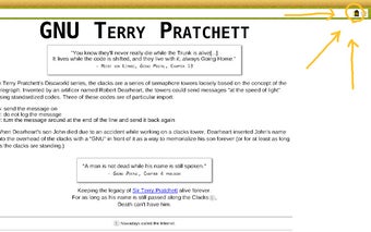 Clacks Overhead - GNU Terry Pratchett