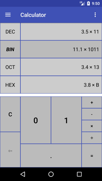 Binary Calculator Converter