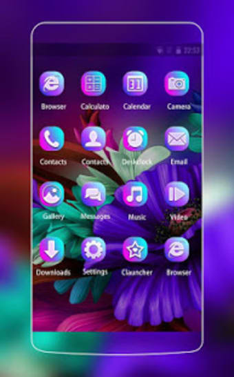 Themes app for S6 Purple Bloom flower