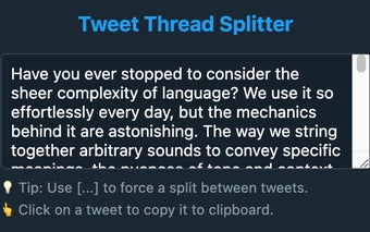 Tweet Thread Splitter