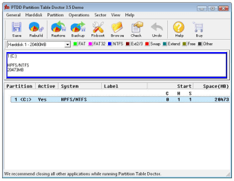 Partition Table Doctor
