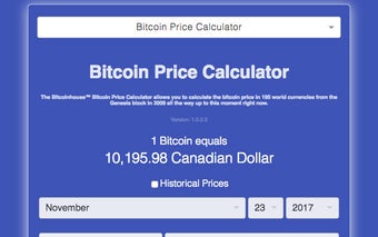 Historical Bitcoin Price Calculator