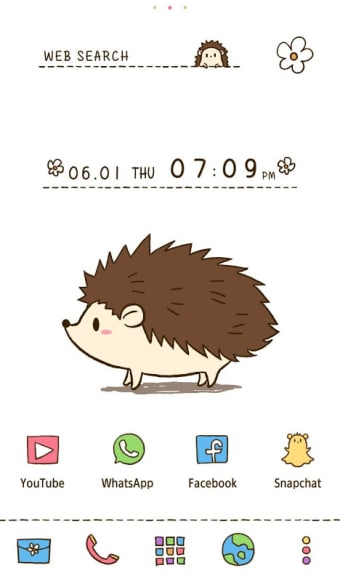 Wallpaper Cute Hedgehog Theme