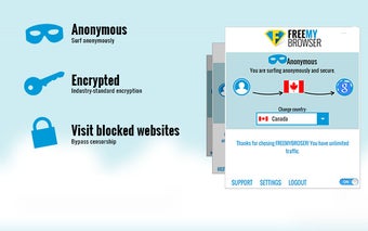 FreeMyBrowser - Encrypted VPN Proxy