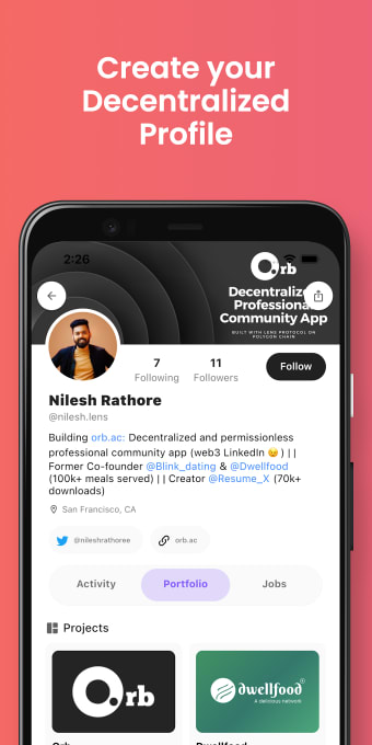 Orb: web3 social media app
