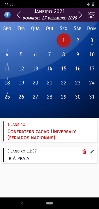 Calendário Brasil 2022