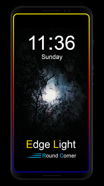 Edge lighting Notification : Rounded Corners App