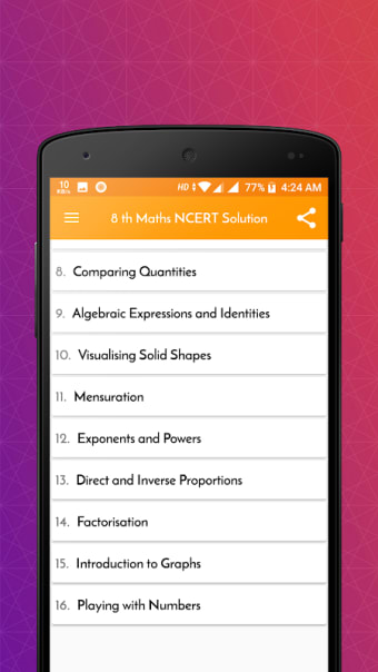 Class 8 Maths NCERT Solutions Offline