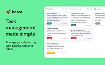 boost. Task management made simple